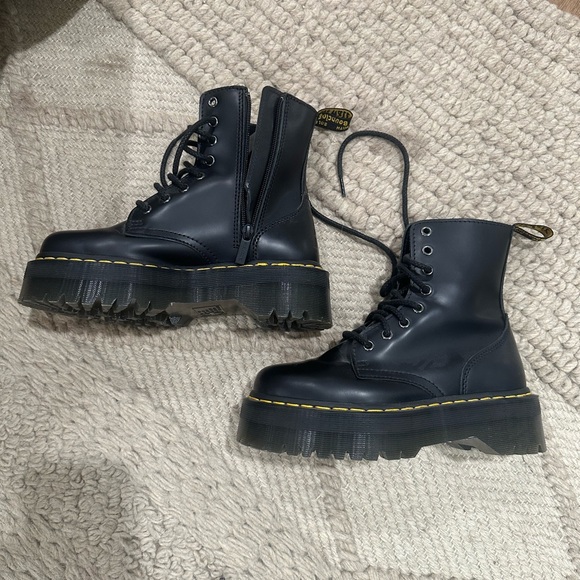 Dr. Martens Shoes - Doc Marten Black leather platform boots